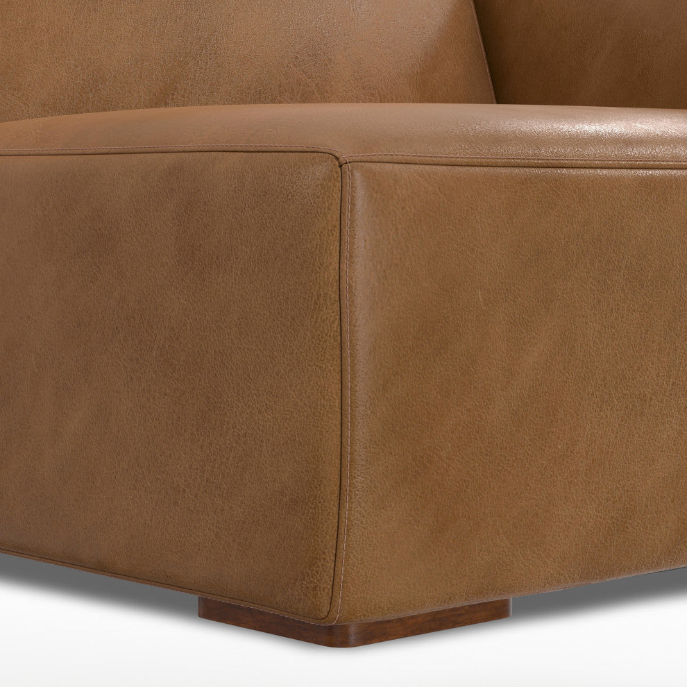Rex Right-Arm Sofa Module in Genuine Leather