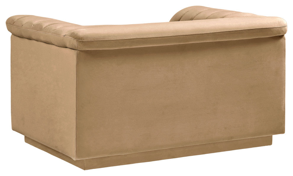 Cascade Upholstered Set, Camel, Velvet, Chair