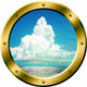 VWAQ 3D Ocean Scene Wall Decal, 14" Diameter