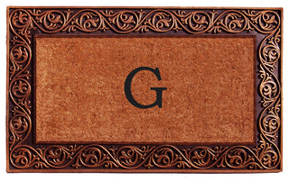 Prestige Bronze Monogram Doormat 18"x30", Letter G