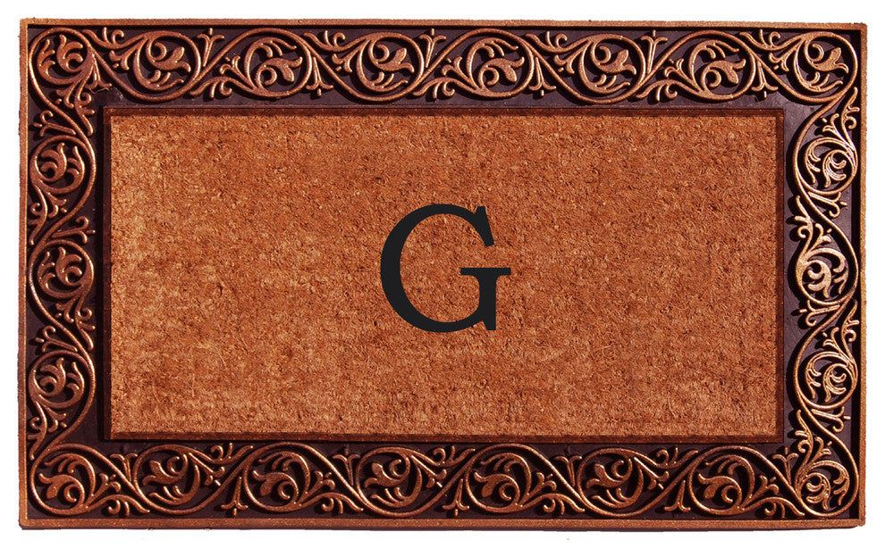 Prestige Bronze Monogram Doormat 18"x30", Letter G