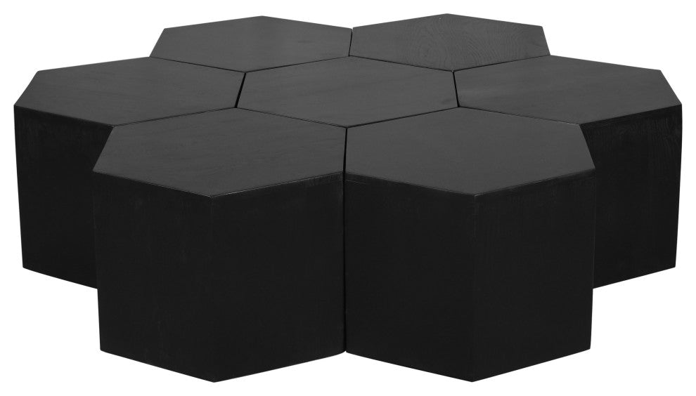 Eternal Modular Coffee Table, Black, 7 Piece