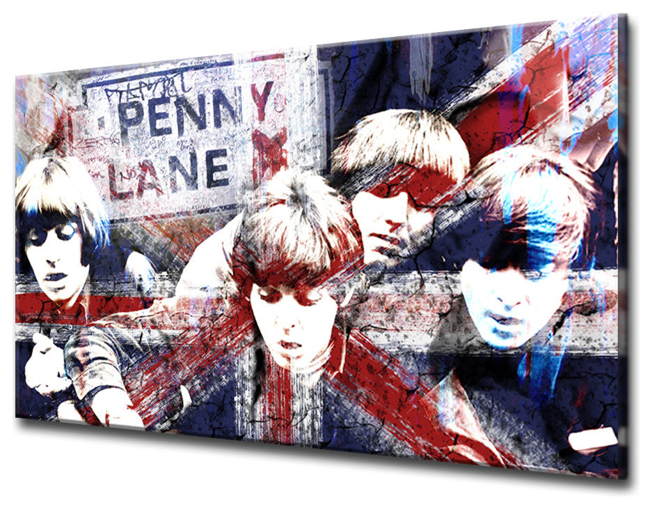 Iconic British Beatles' ArtPlexi by Ready2HangArt, 16" Hx24" W