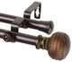 Galileo Double 13/16 inch dia. Curtain Rod, Cocoa, 28"-48"