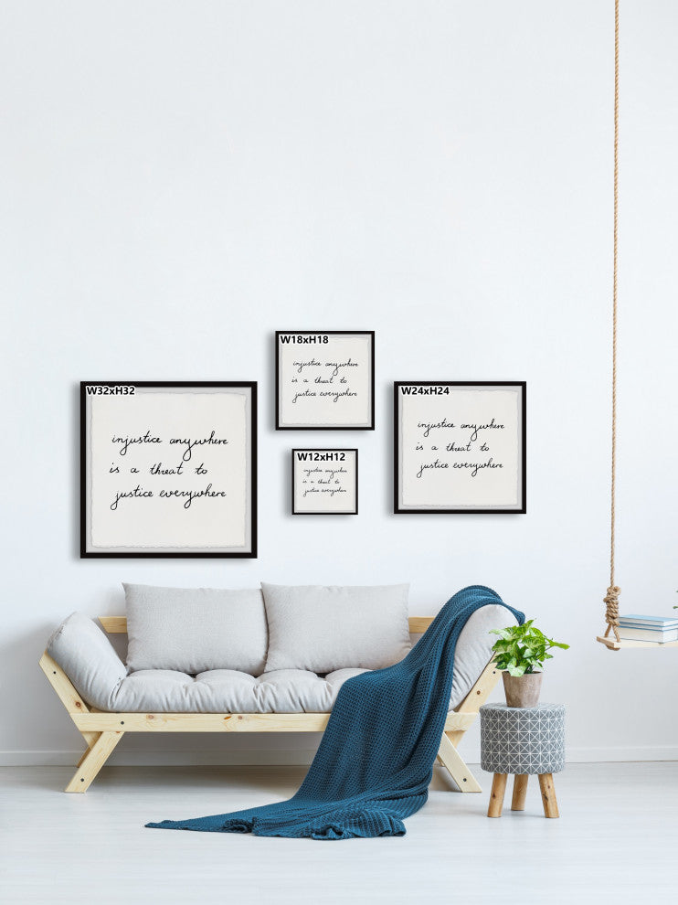 "Justice Everywhere" Framed Painting Print, 12x12