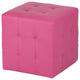 Braque Cube Ottoman, Pink