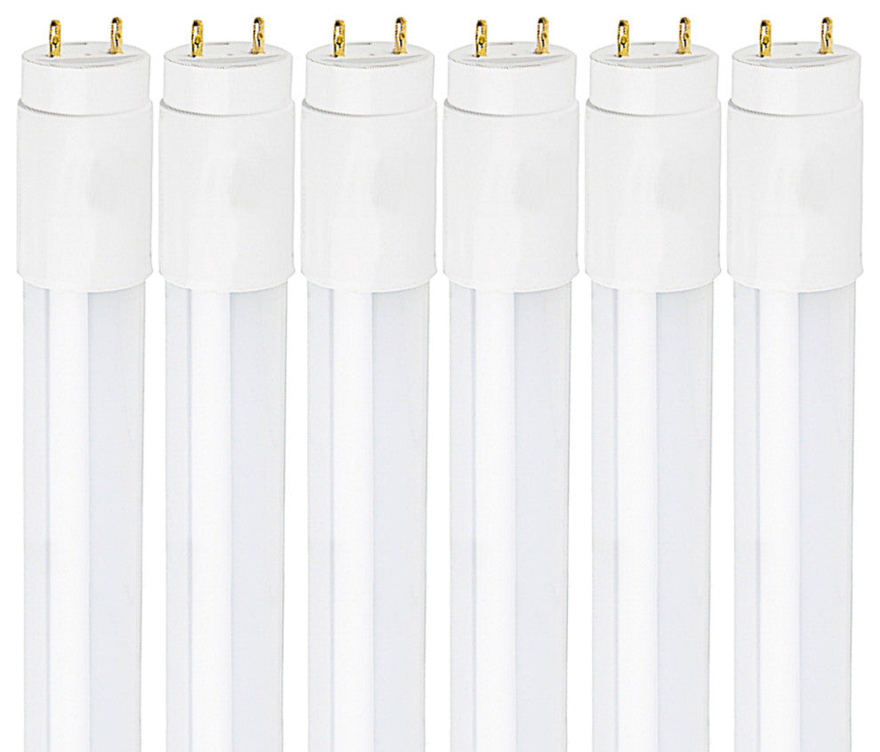4FT LED Tube Light T8 18W 6500K Daylight 2200lm 6-Pack