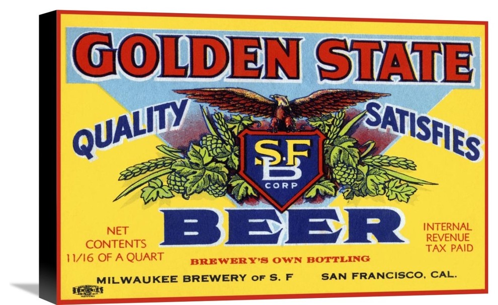 Golden State Beer, 22"X15"