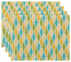 18"x14" Wavy Splash, Geometric Print Placemat, Yellow, Set of 4