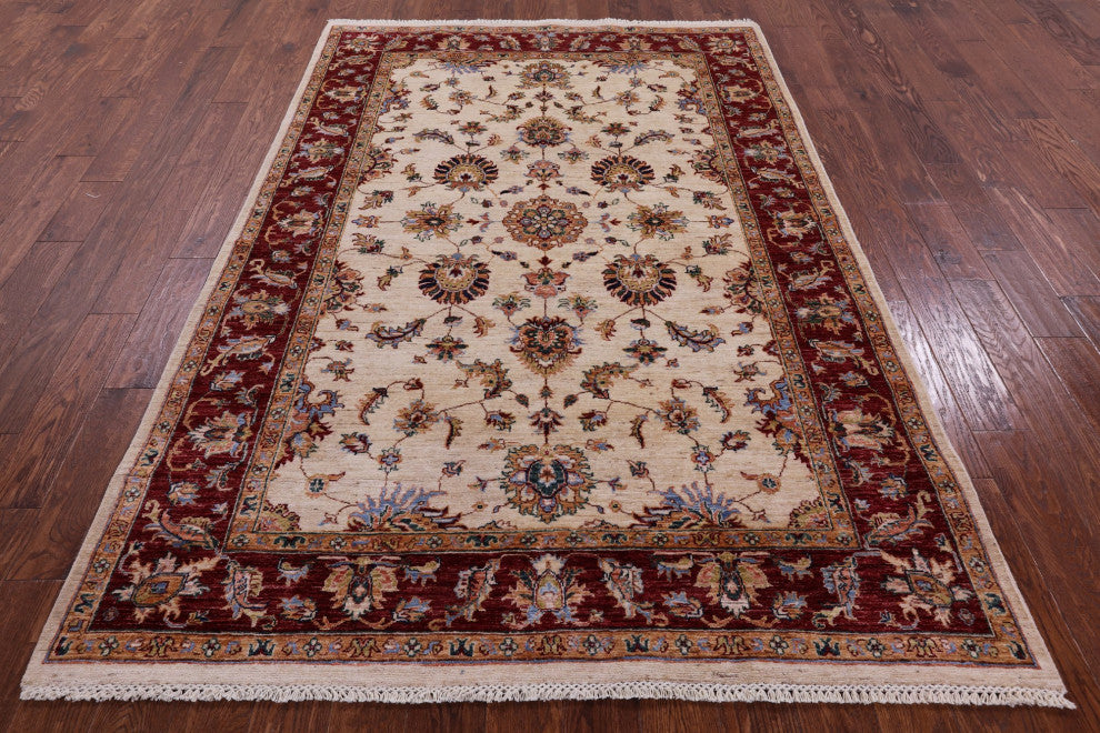 5' 7" X 8' 4" Handmade Persian Tabriz Wool Rug - Q12760