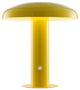 Suillius 11" Rechargeable/Cordless Iron Integrated Mushroom Table Lamp, Yellow