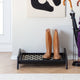 Single-Tier Black Stand With 2-Pair Rubber Boot Tray Madagascar