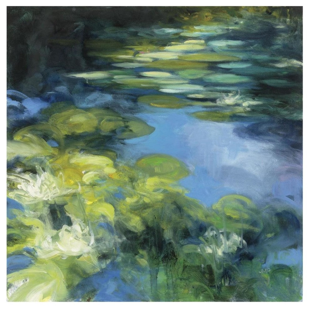 "Water Lilies II" Digital Paper Print by Julia Purinton, 42"x42"