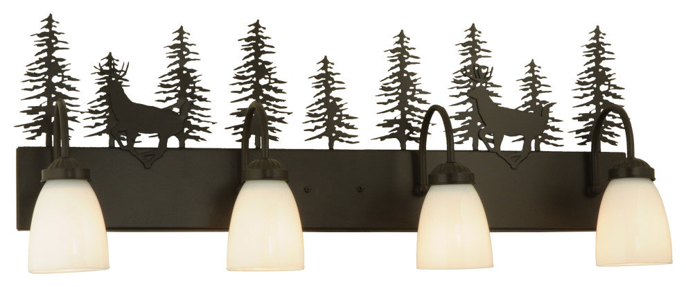 33W Deer through the Trees 4 LT Vanity Light