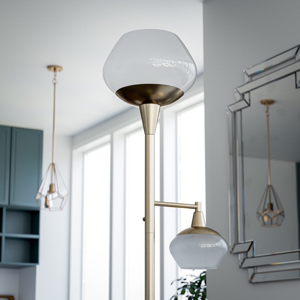 Kenroy 34355AB 2-Light Torchiere, Edwin