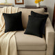 A1HC Soft Velvet Throw Pillow Covers Only, Set of 2, Black, 20"x20"