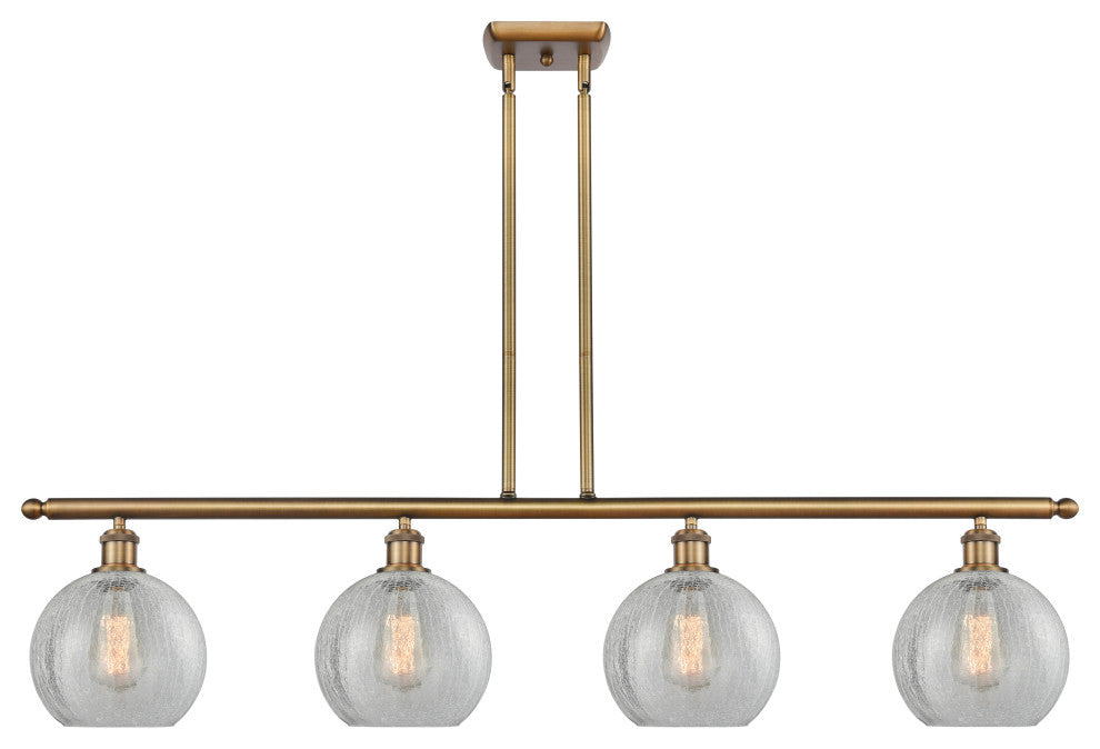 Innovations Lighting 516-4I-BB-G125-8-LED Athens 4 Light 48" Island Light