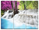 "Erawan Waterfall" Photography Glossy Metal Wall Art, 3 Panels, 36"x28"