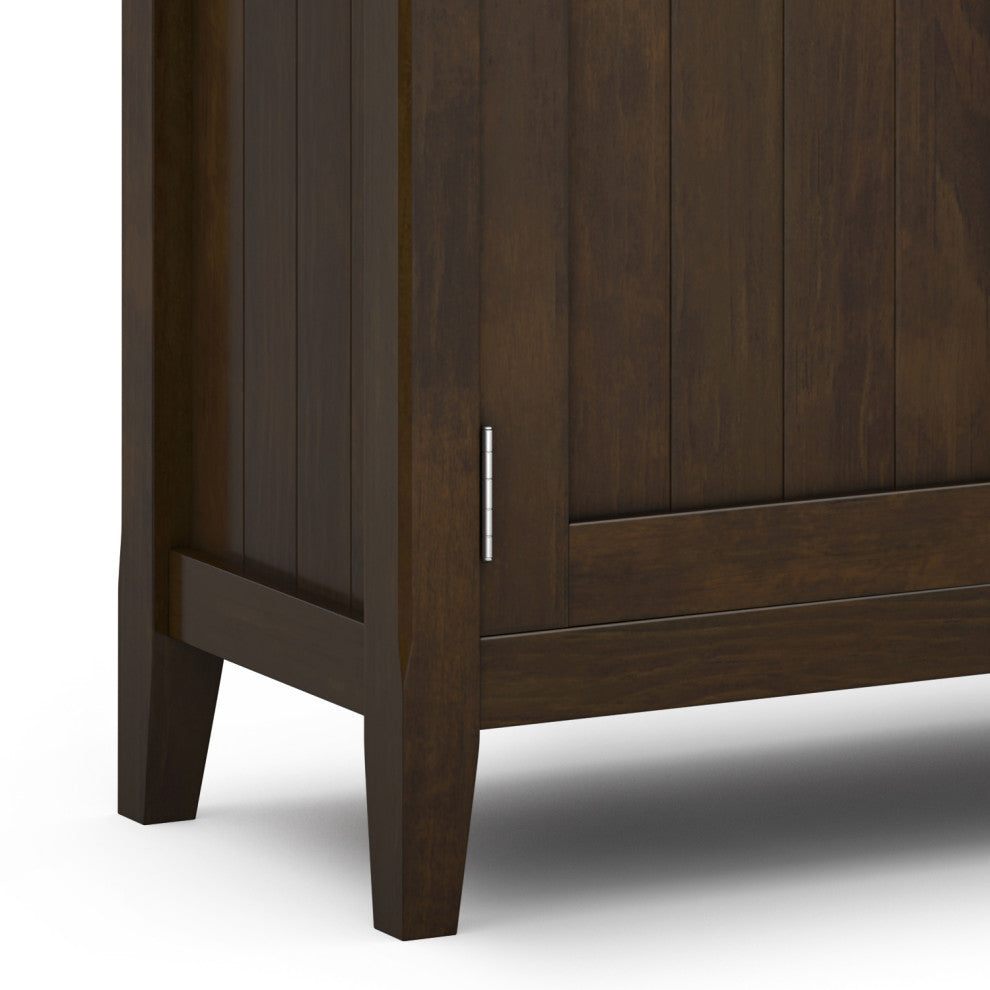 Acadian SOLID WOOD Wide Entryway Storage Cabinet, Brown