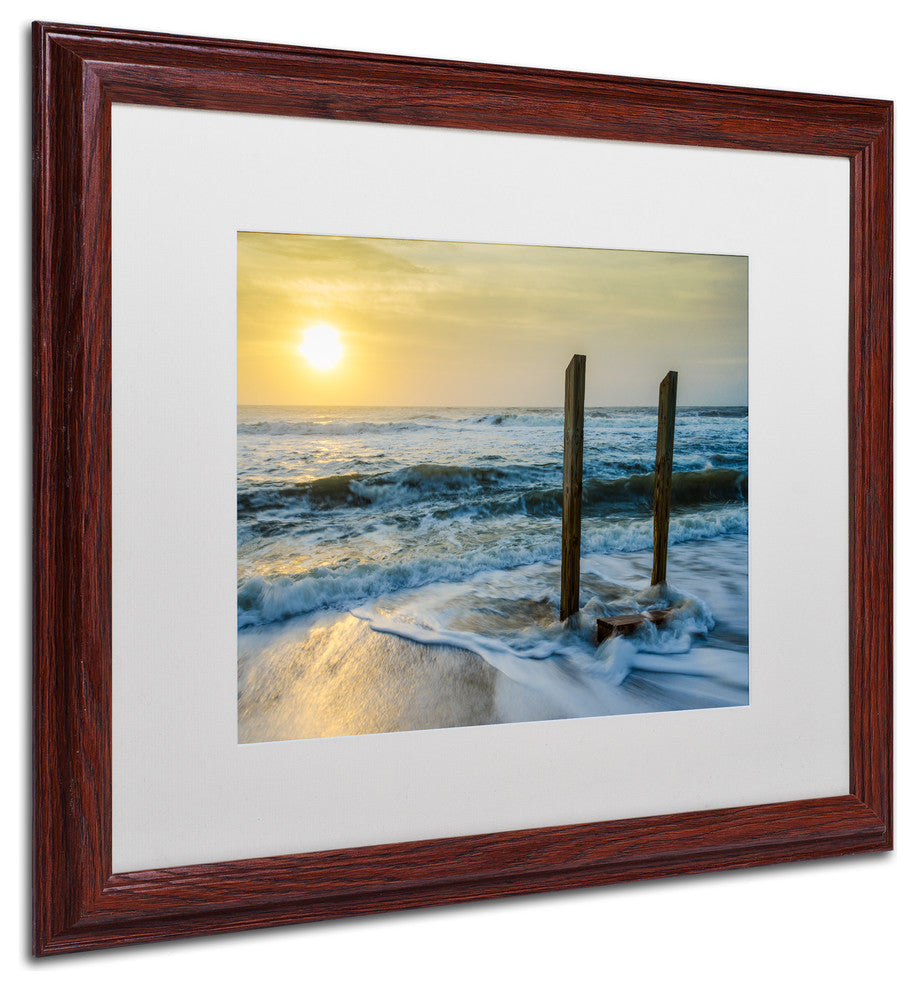 PIPA Fine Art 'Kissed by the Sea' Matted Framed Art, 20x16