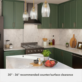 Rossmoor Luxe Gold With Clear Glass 1 Light Pendant