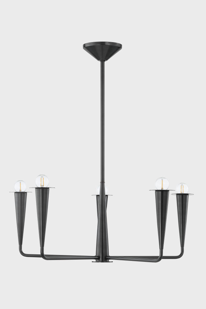 Danna 29.75" Wide 5-Light Old Bronze Chandelier