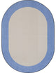 Easy Going 7'8" X 10'9" Oval Area Rug, Color Light Blue