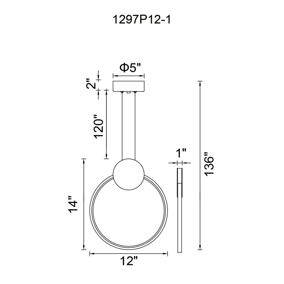 Pulley 12 in LED Satin Gold Mini Pendant