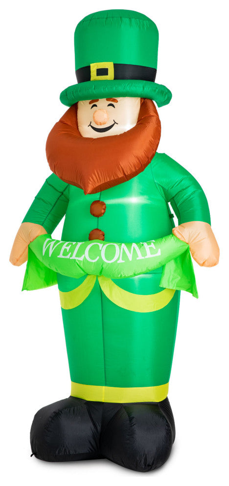 8' Lighted St. Patrick's Inflatable Leprechaun Decor