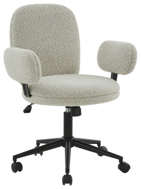 Safavieh Couture Emeril Adjustable Desk Chair Light Grey / Black