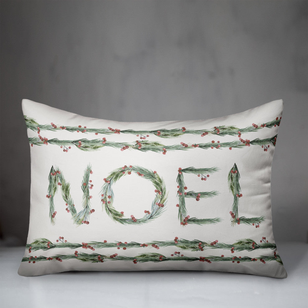 Noel Holly 20x14 Indoor/Outdoor Pillow
