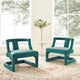 Armchair Accent Chair, Set of 2, Velvet, Teal Blue, Modern, Lounge Hospitality