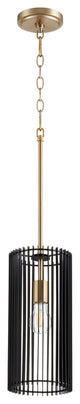 Quorum 817-1-80 One Light Pendant, Aged Brass Finish