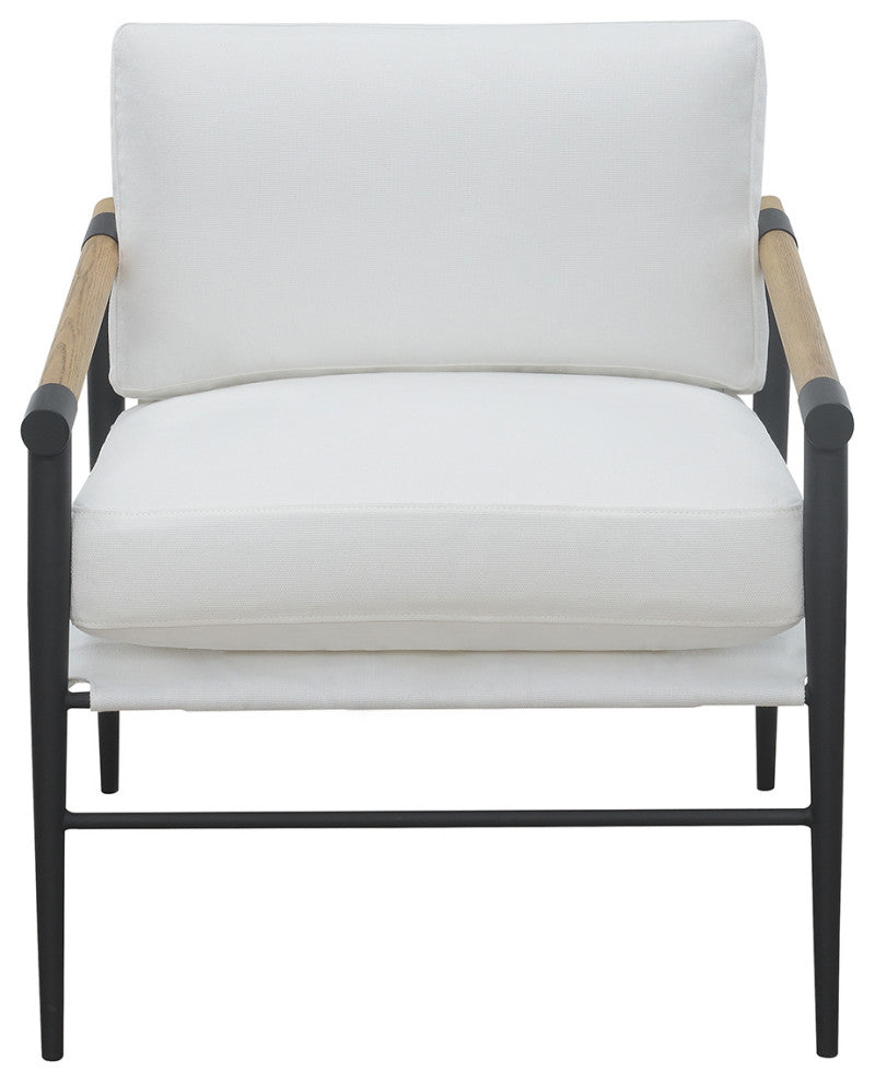 Parker Stain-Resistant Fabric Armchair, Ivory