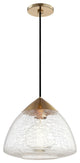 Maya 1-Light Pendant, Aged Brass Finish, Large