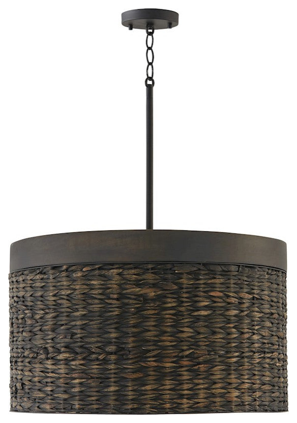 Capital Lighting, 343942CW, 24"Wx14"H 4-Light Drum Pendant