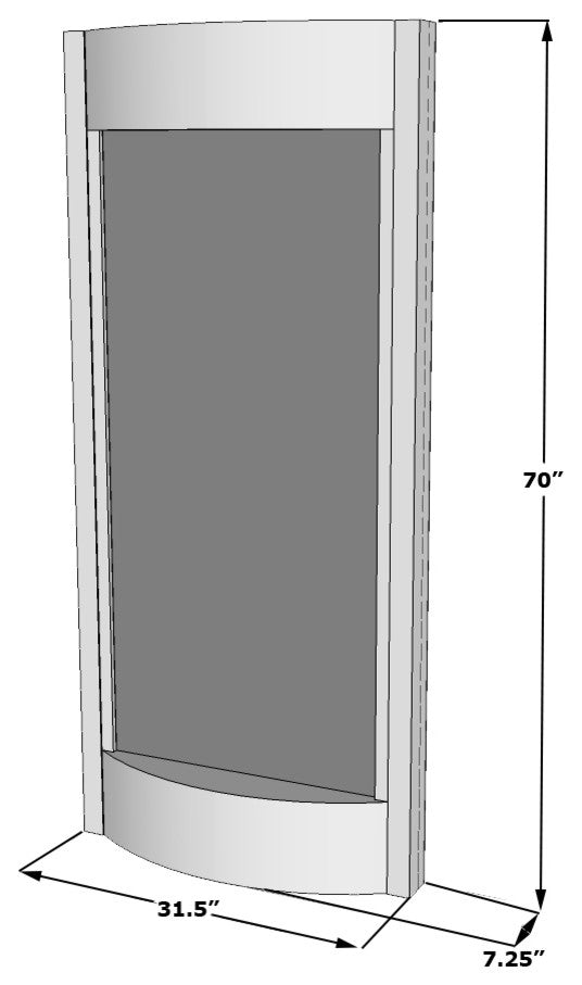 Pacifica Waters Indoor Water Fountain, Silver Mirror, Silver Metallic