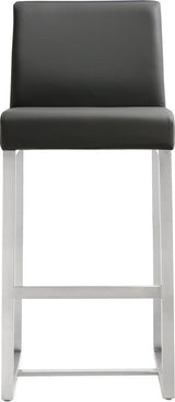 Denmark Grey Stainless Steel Counter Stool (Set of 2) - Grey
