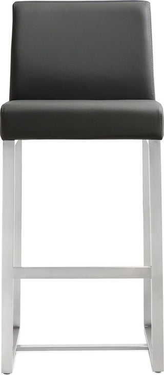 Denmark Grey Stainless Steel Counter Stool (Set of 2) - Grey