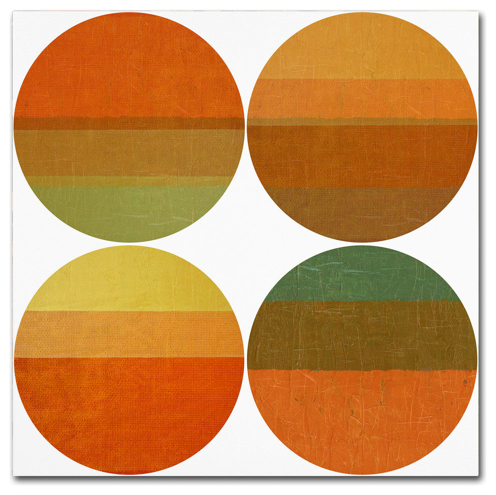 Michelle Calkins 'Four Suns' Canvas Art, 18x18
