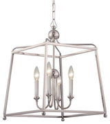 Crystorama  2245PN_NOSHADE  Four Light Chandelier  Sylvan   Nickel