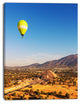 Large Yellow Balloon over Mountains, Oversized Landscape Canvas Art, 12"x20"