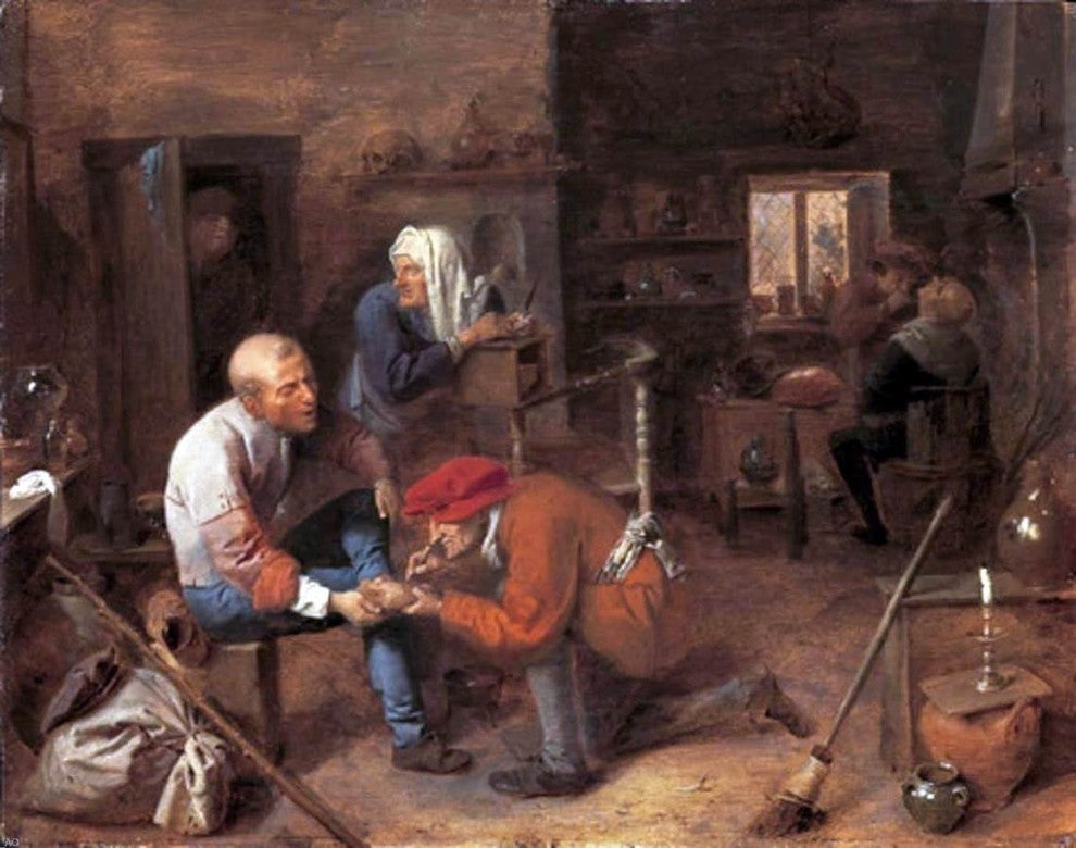 Adriaen Brouwer The Operation, 20"x25" Wall Decal Print