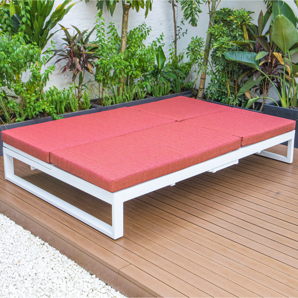 LeisureMod CLW-82R Chelsea Convertible Lounge Reclining Double Chaise Cushions