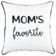Black and White Moms Favorite Modern Throw Pillow