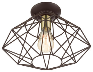 Bronze Geometric, Farmhouse, Industrial, Abstract, Rustic Flush Mount