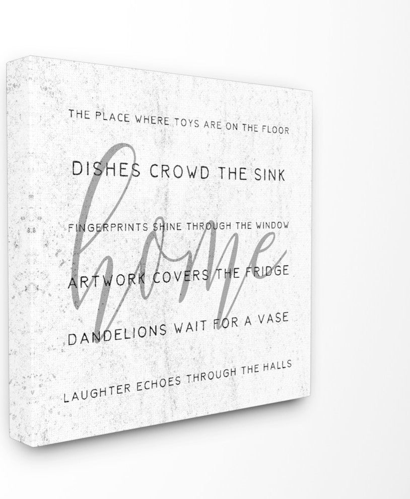 The Place Where, Home, 17x17, Stretched Canvas Wall Art