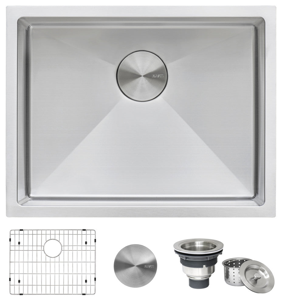 Ruvati RVH7121 21" Tight Radius 16 Gauge Stainless Steel Bar Prep Kitchen Sink