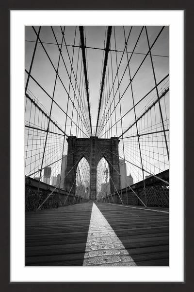"Brooklyn Bridge II" Framed Painting Print, 12"x18"