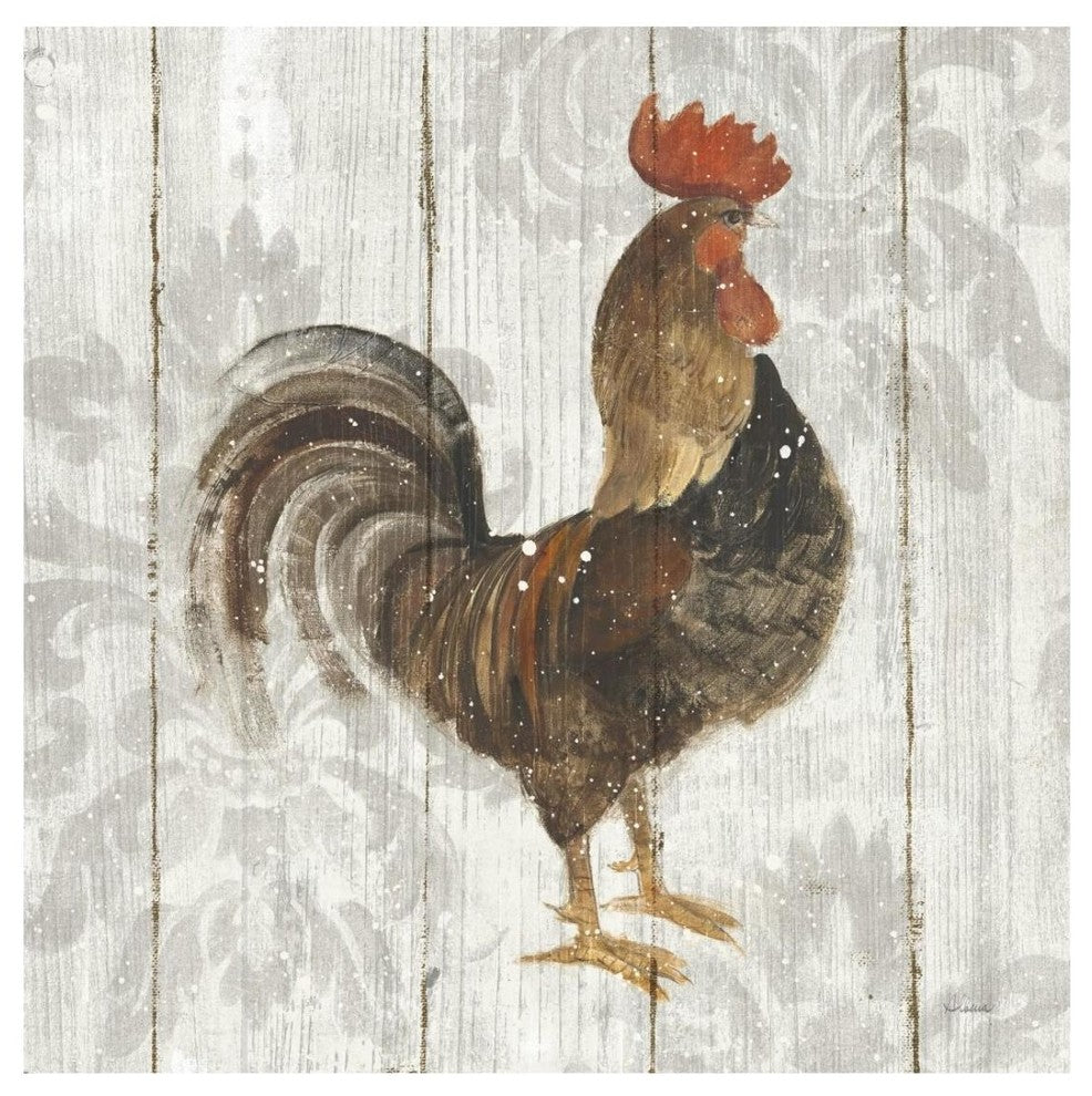 "Farm Friend III on Barn Board" Digital Paper Print by Albena Hristova, 26"x26"